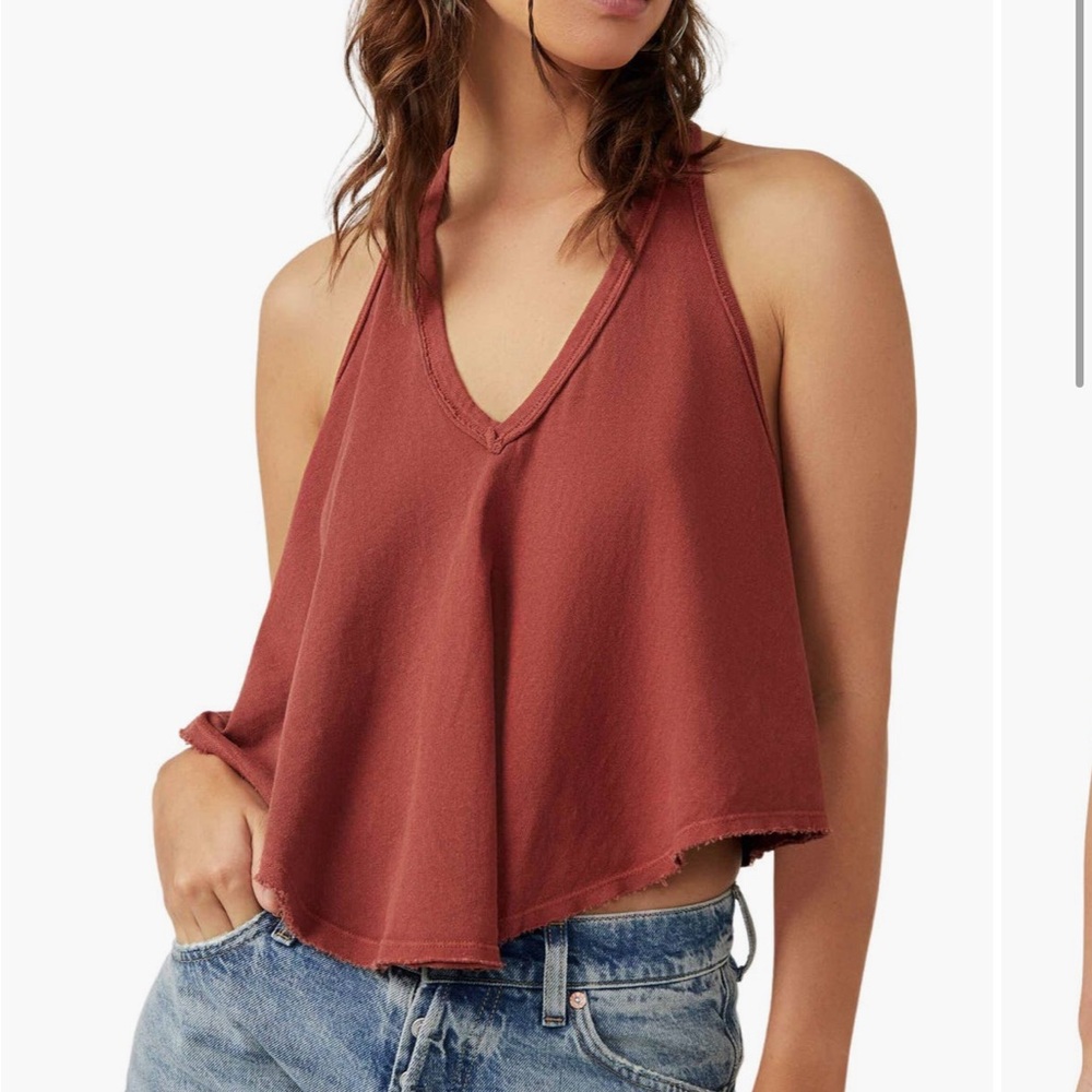 Free People x We The Free Karri Swing Tank Top in Burnt Henna Brand New